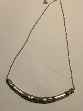 Silpada Two-Tone Curved Bead Necklace - Silver and Gold